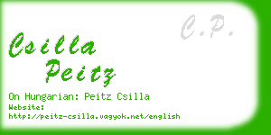 csilla peitz business card